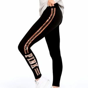 VS PINK bling cotton logo leggings